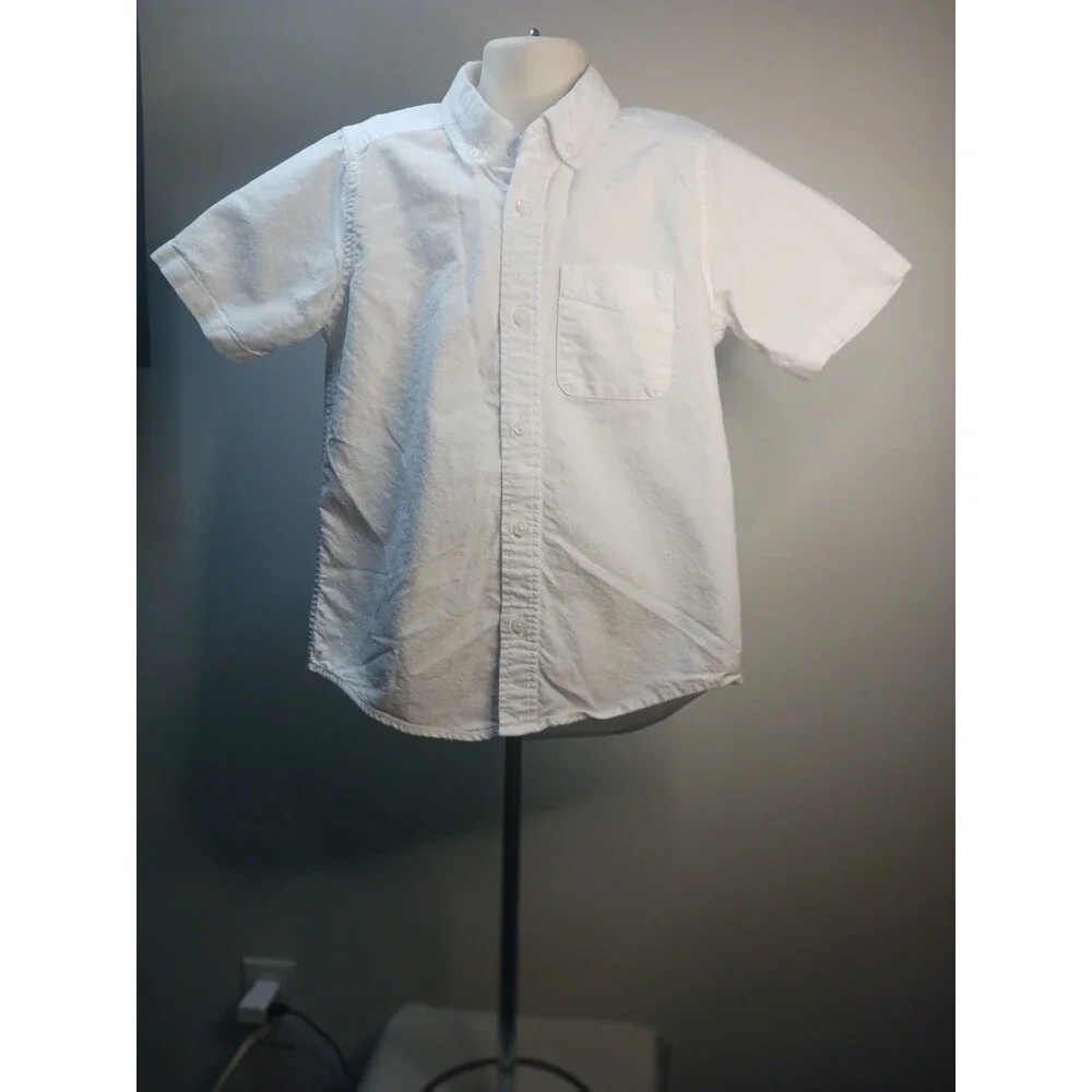 Children’s Place Dress Shirt Short Sleeve Size 7/8 White
